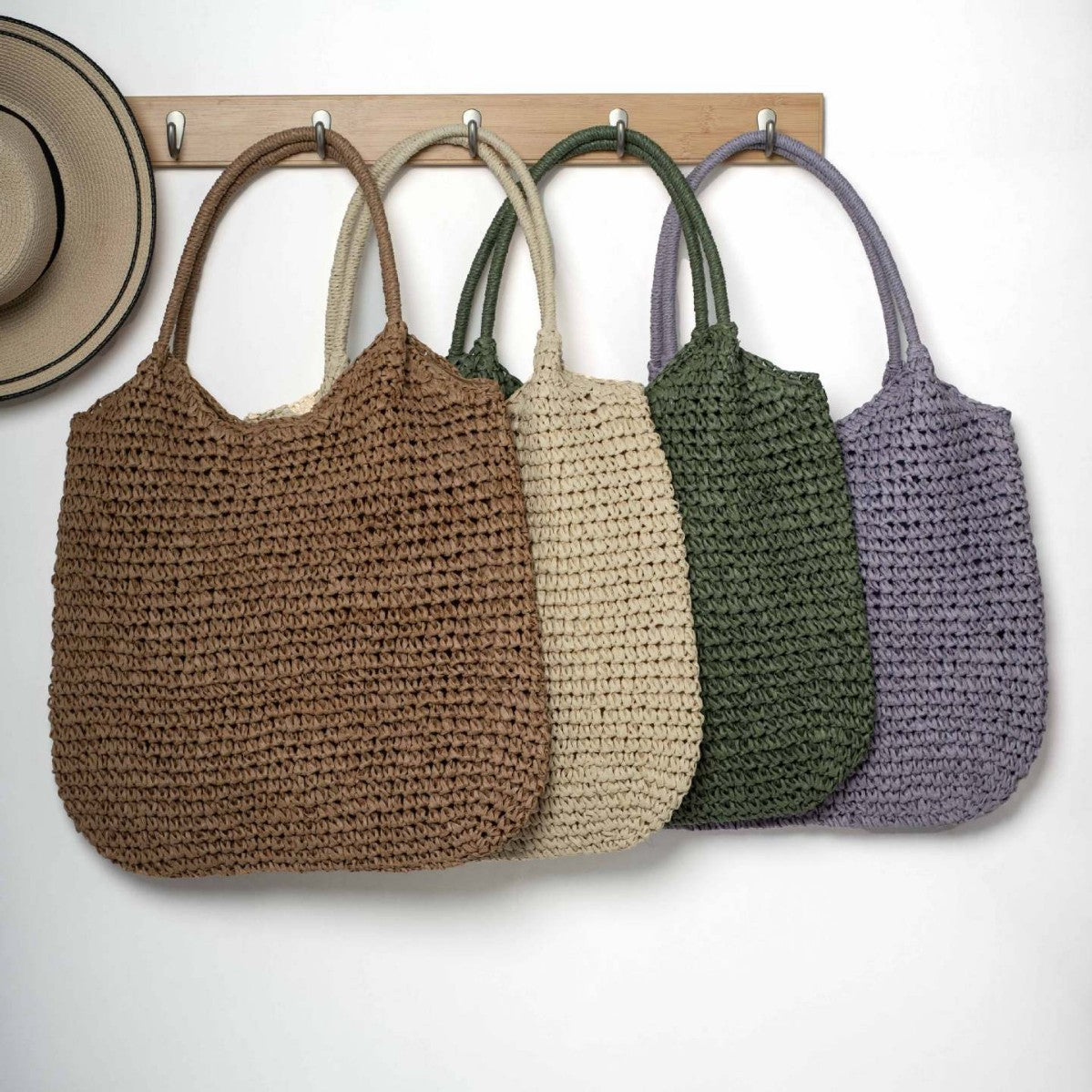 Handgefertigte Strohtasche Brehn