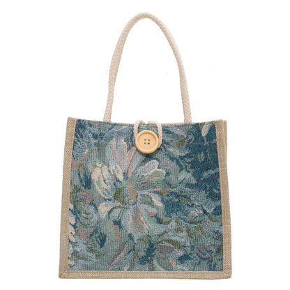 Floral bestickte Artisan Tragetasche