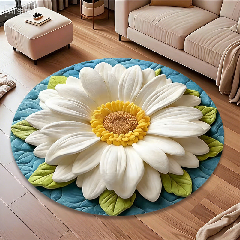 3D Blumen-Themen Teppich