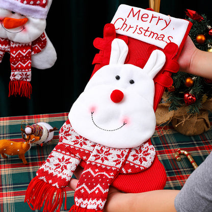 Weihnachtsstrumpf mit Schneemann-Motiv Brehn