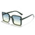 Damen oversized quadratische Sonnenbrille mit modernem Gradienteneffekt Brehn