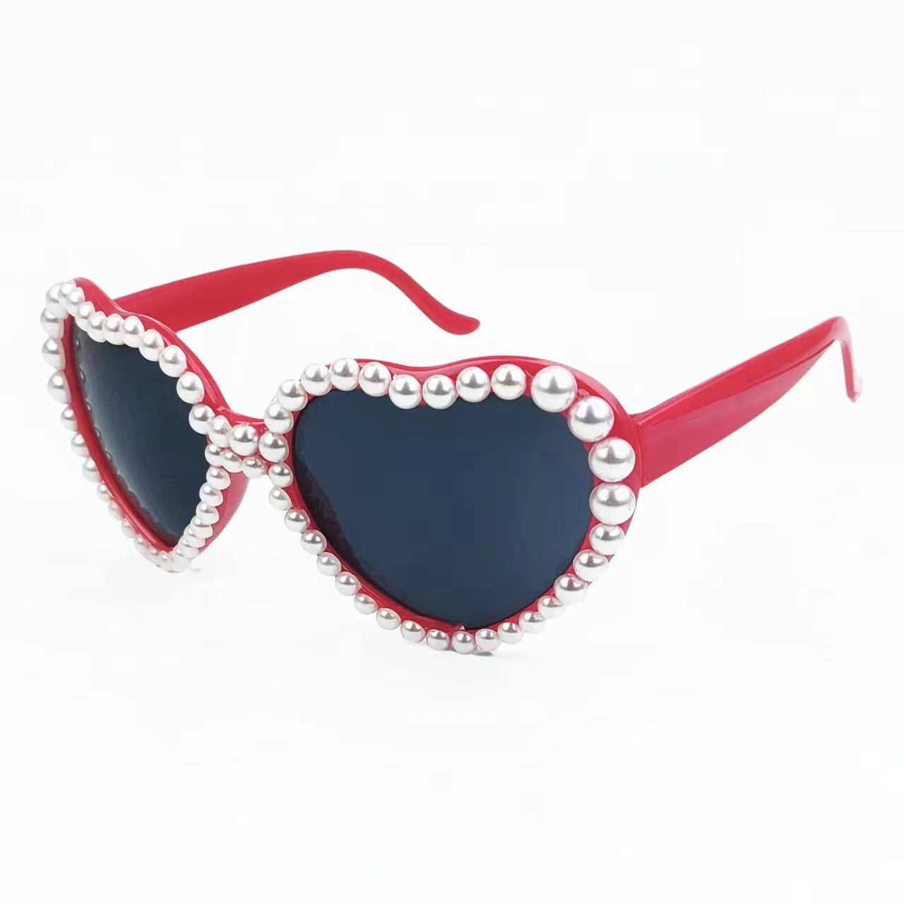 Damen Herzförmige Sonnenbrille mit Glitzerstein-Besatz Brehn