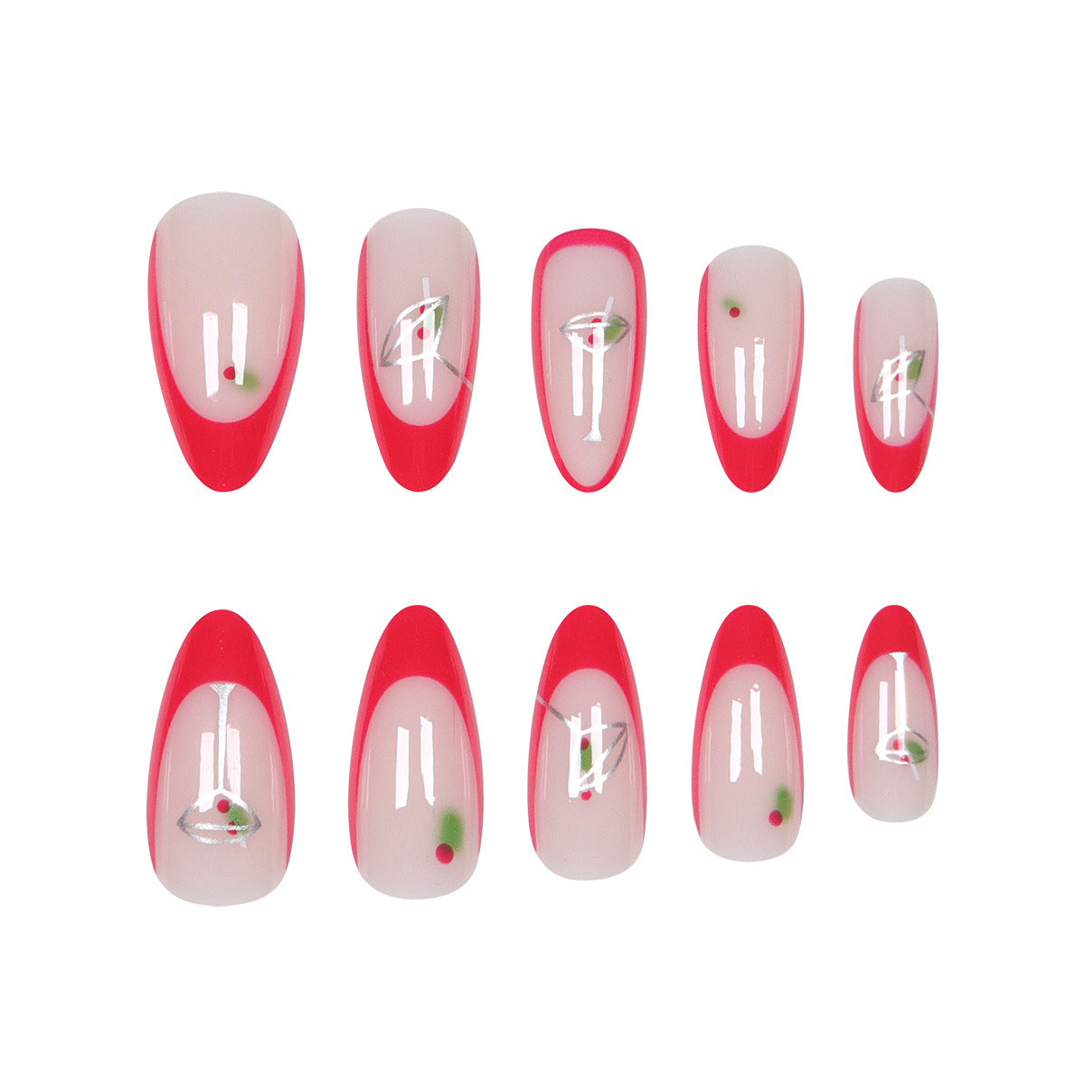 Urlaubs-Themen Press-On Nagelkunst Brehn