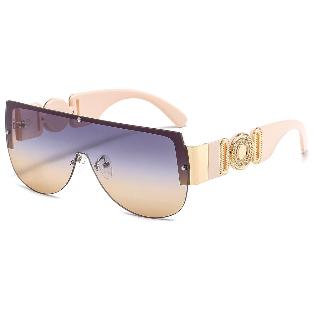 Damen oversized Sonnenbrille mit luxuriösem Goldakzent Brehn