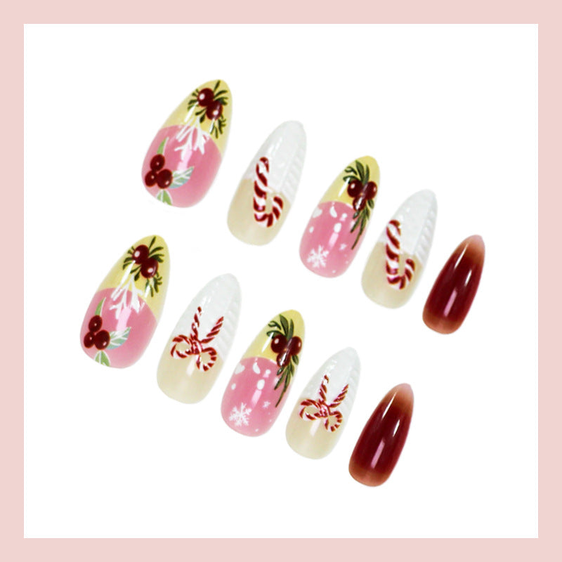Kunstnagelset mit winterlichen und festlichen Designs Brehn