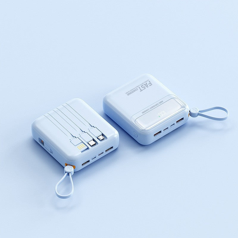 Tragbare Powerbank mit Integrierten Kabeln und Multifunktionalem Ladeanschluss Brehn