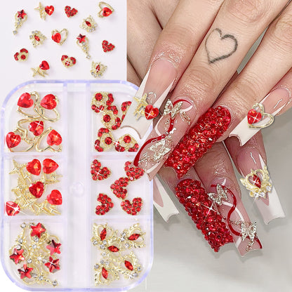 Dekorative 3D Nagelkunst Charms Set