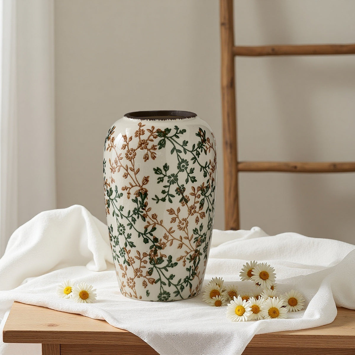 Florale Keramikvase Brehn