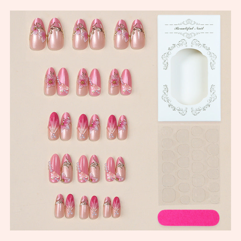 Florale verzierte Press-On-Nagelset Brehn 1788495473