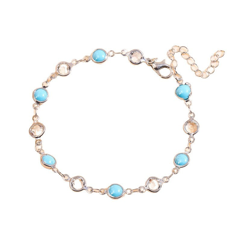 Elegante Perlen Charm Fußkettchen Brehn