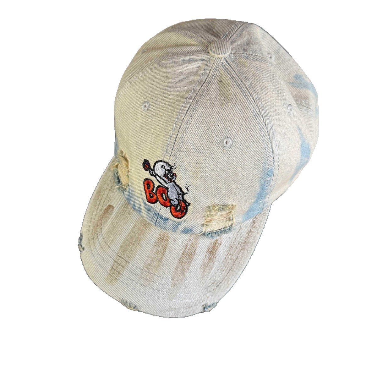 Damen Vintage-inspirierte distressed bestickte Cap Brehn
