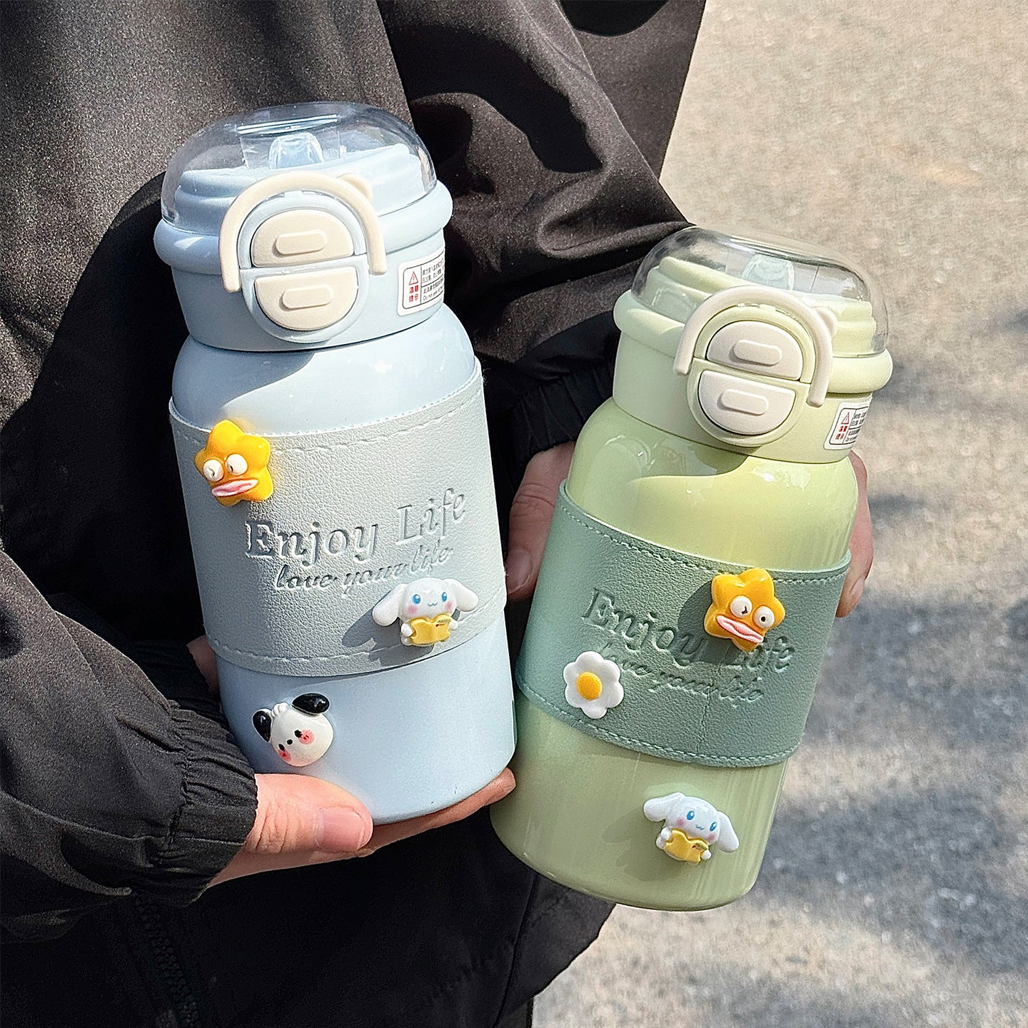 Damen multifunktionale Trinkflasche mit kreativen Silikon-Elementen Brehn