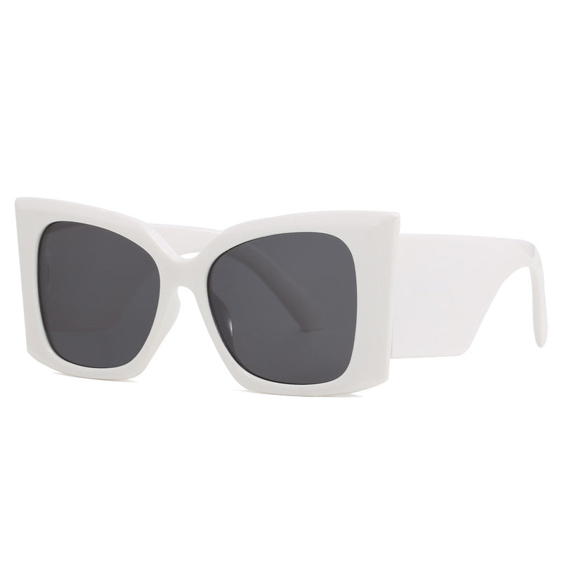 Damen modische Oversized-Sonnenbrille mit geometrischem Rahmen Brehn