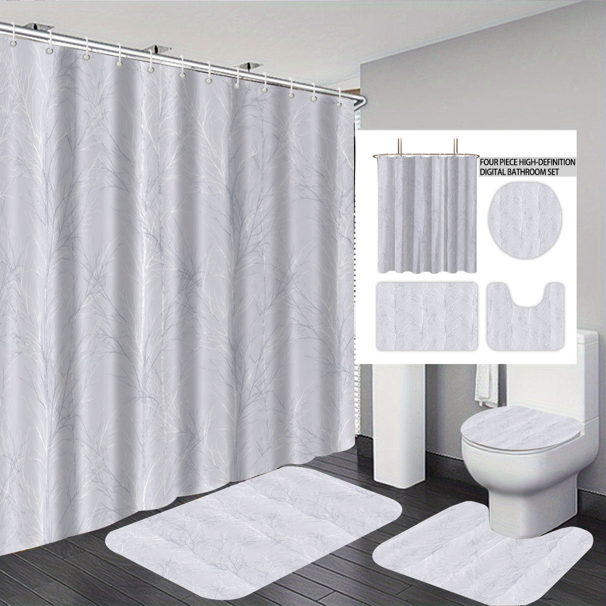 Digital Botanische Badezimmer Dekor Set Brehn
