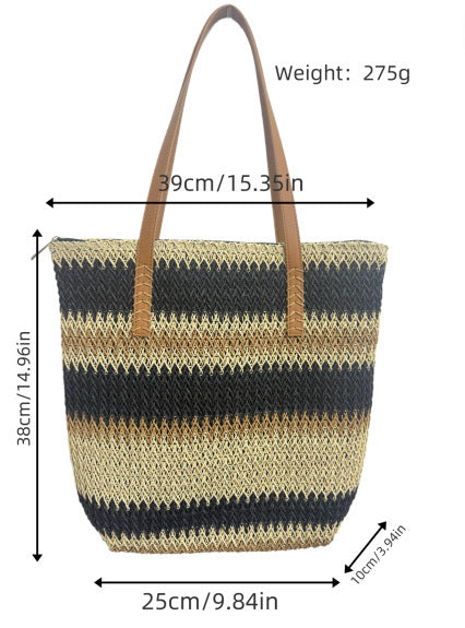 Einkaufs- und Strandtasche mit Elegantem Streifenmuster Brehn