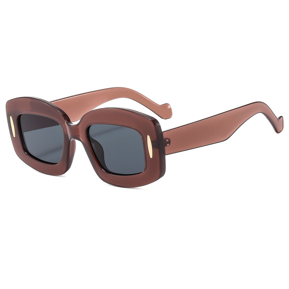 Damen Modische quadratische Sonnenbrille mit trendigem Rahmen Brehn