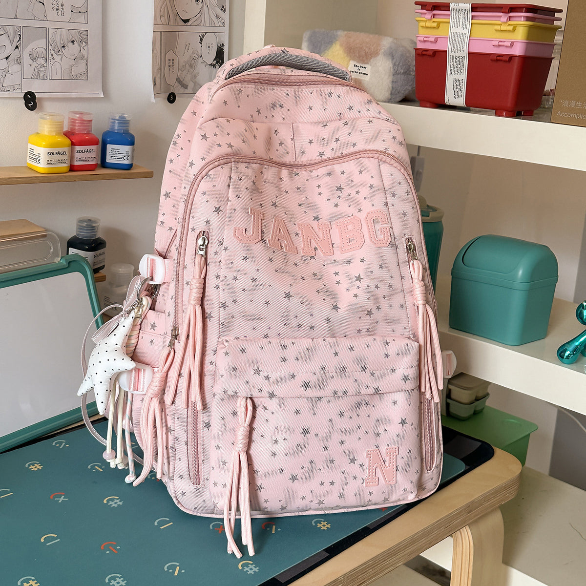 Stylischer Rucksack mit Sternmuster Brehn