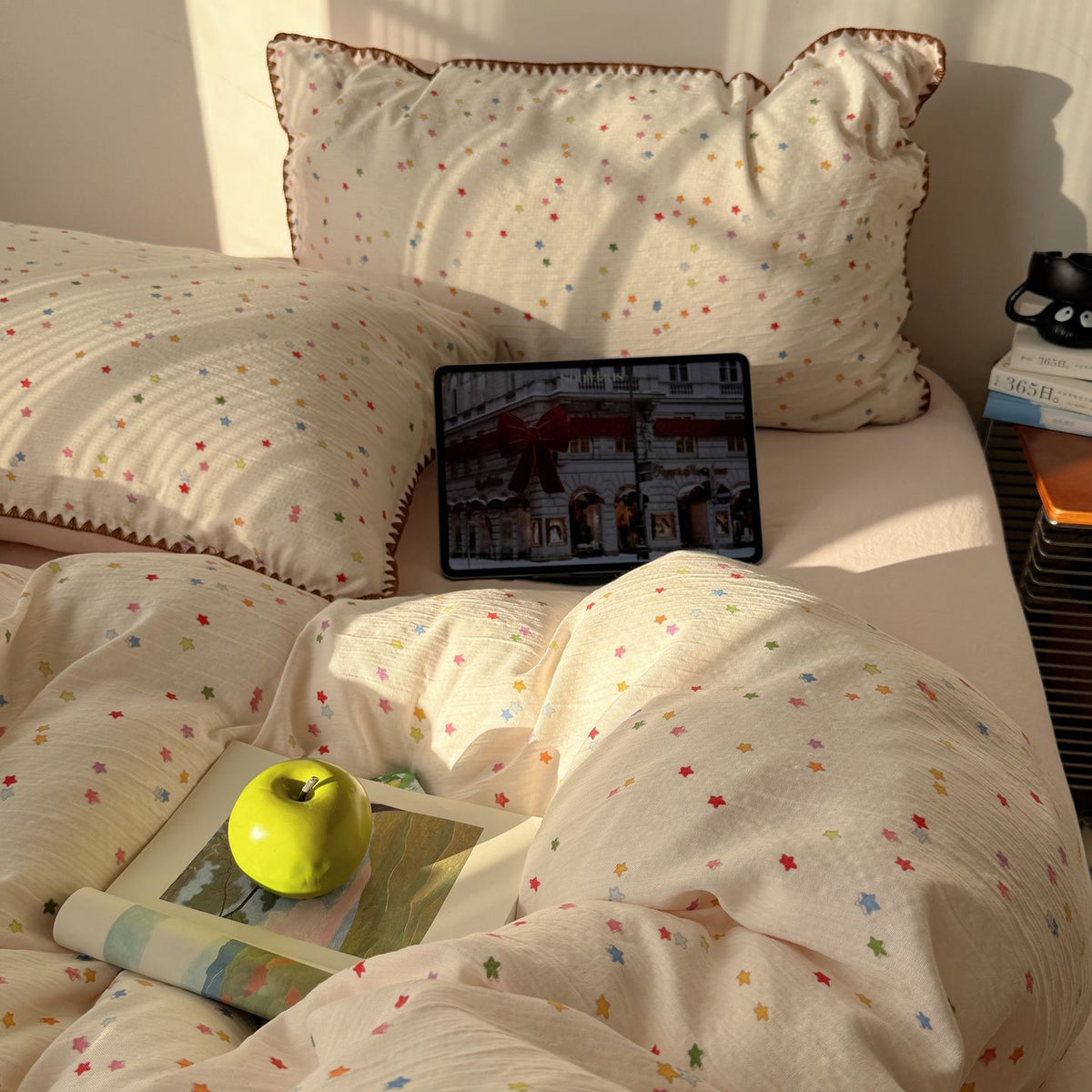 Sternenmuster Steppbett-Wäsche Set