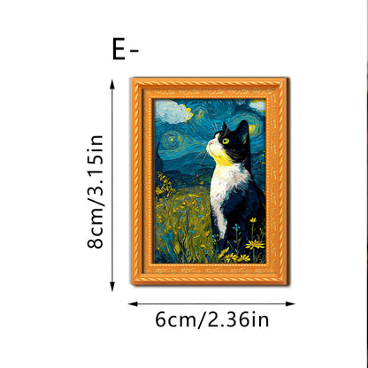 Dekorative Katzenkunst mit futuristischem Design Brehn