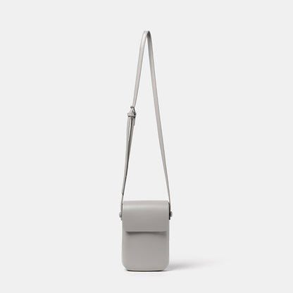 Kompakte Leder Crossbody Pouch Brehn