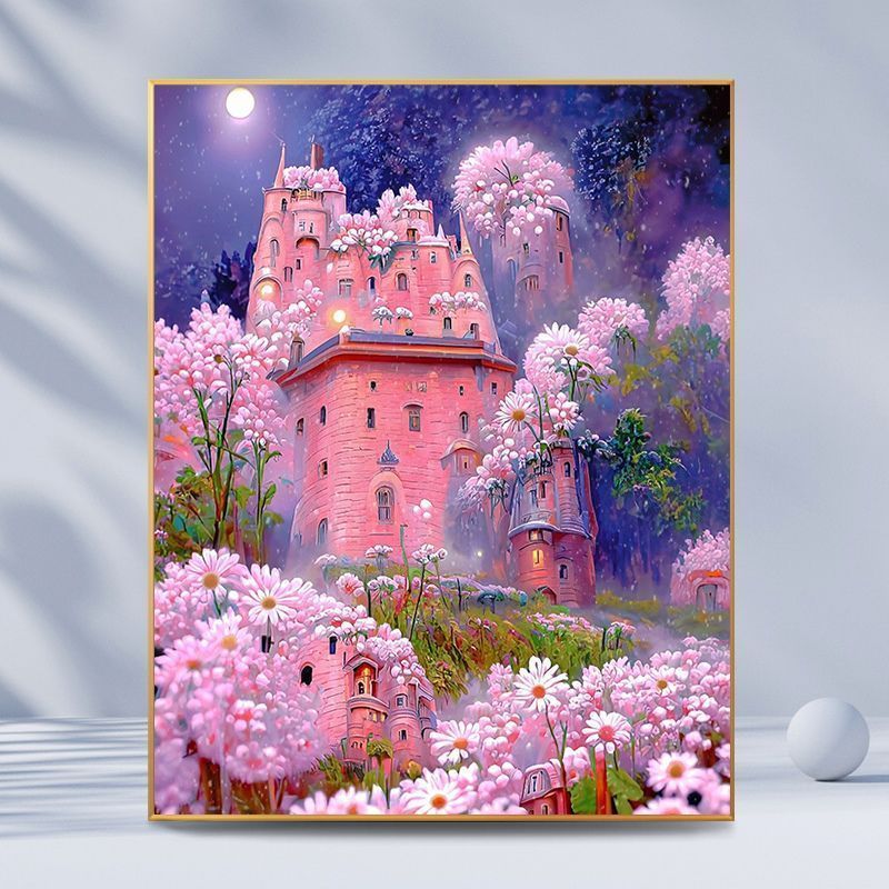 Fantasy Castle Landschaft Leinwand Kunst Brehn