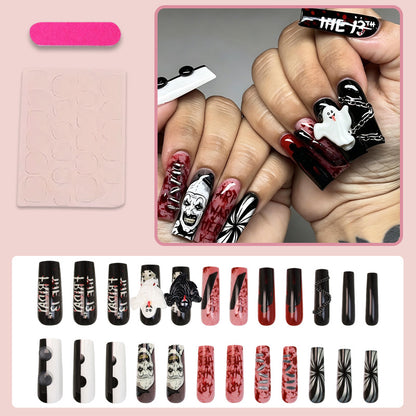 Halloween Kunstnagelset mit gruseligen Motiven und extravaganten Designs Brehn