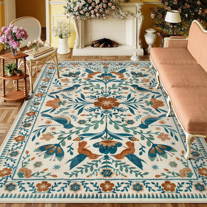 Floral bestickter Teppich
