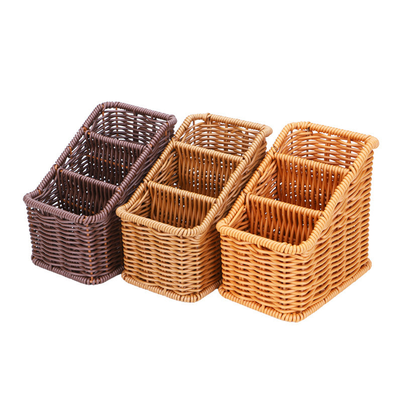 Multi-Compartment Geflochtener Organizer Korb Brehn