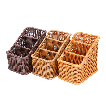 Multi-Compartment Geflochtener Organizer Korb Brehn