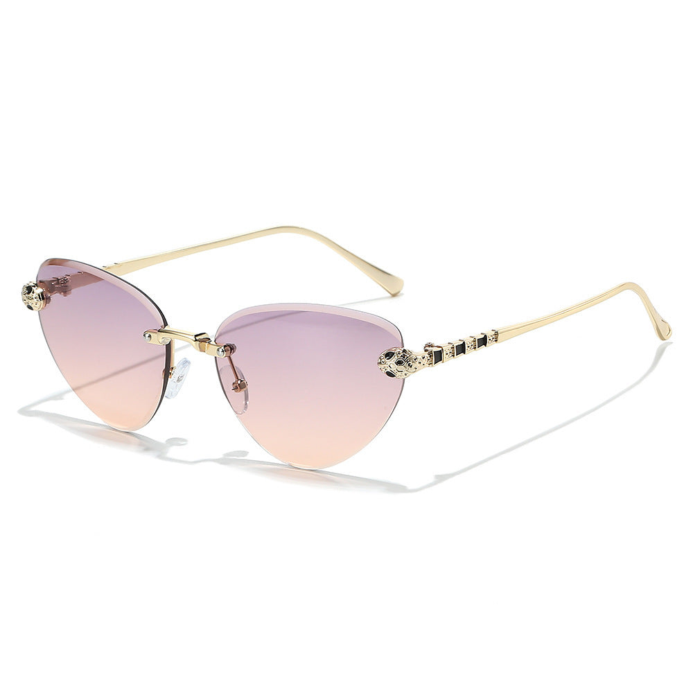 Designer Cat-Eye Sonnenbrille mit dekorativen Akzenten Brehn