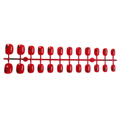 Themen-Tomaten-Design Press-On Nagelkunstset