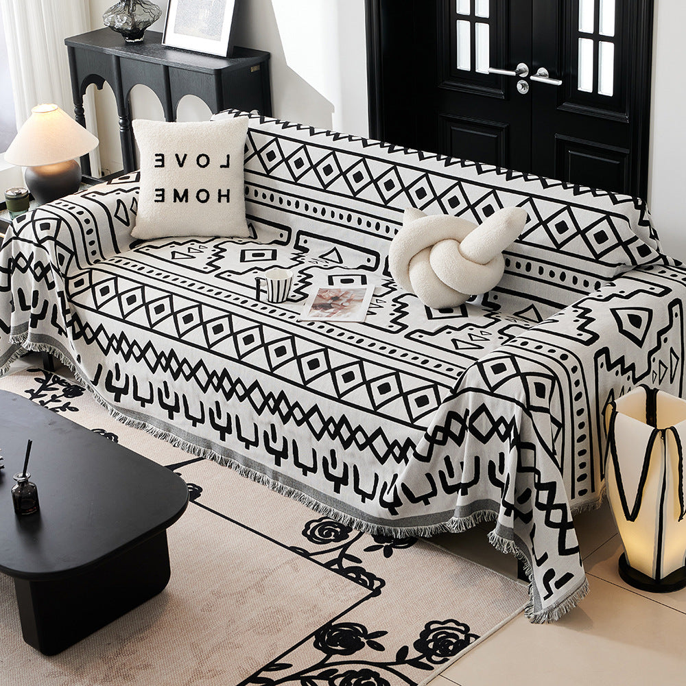 Elegante geometrische Muster-Wurfdecke