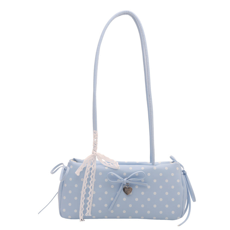 WoCharming Polka Dot Schleifen-Detail Handtasche Brehn