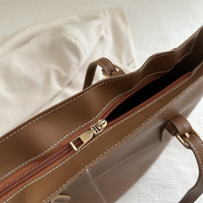 Elegante Strukturierte Leder Tragetasche