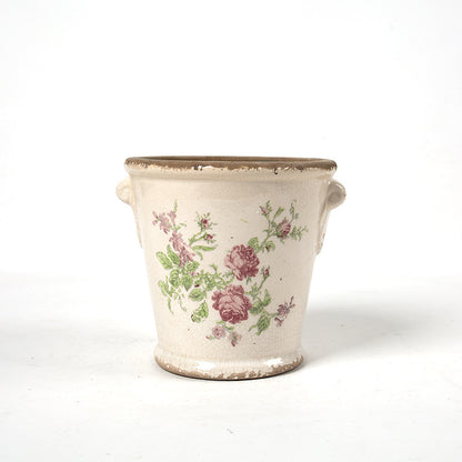 Dekorativer Blumentopf mit floralen Verzierungen Brehn