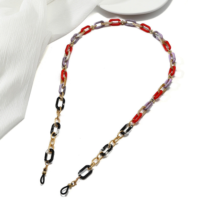 Modische Brillen Kette mit bunten Gliedern Brehn