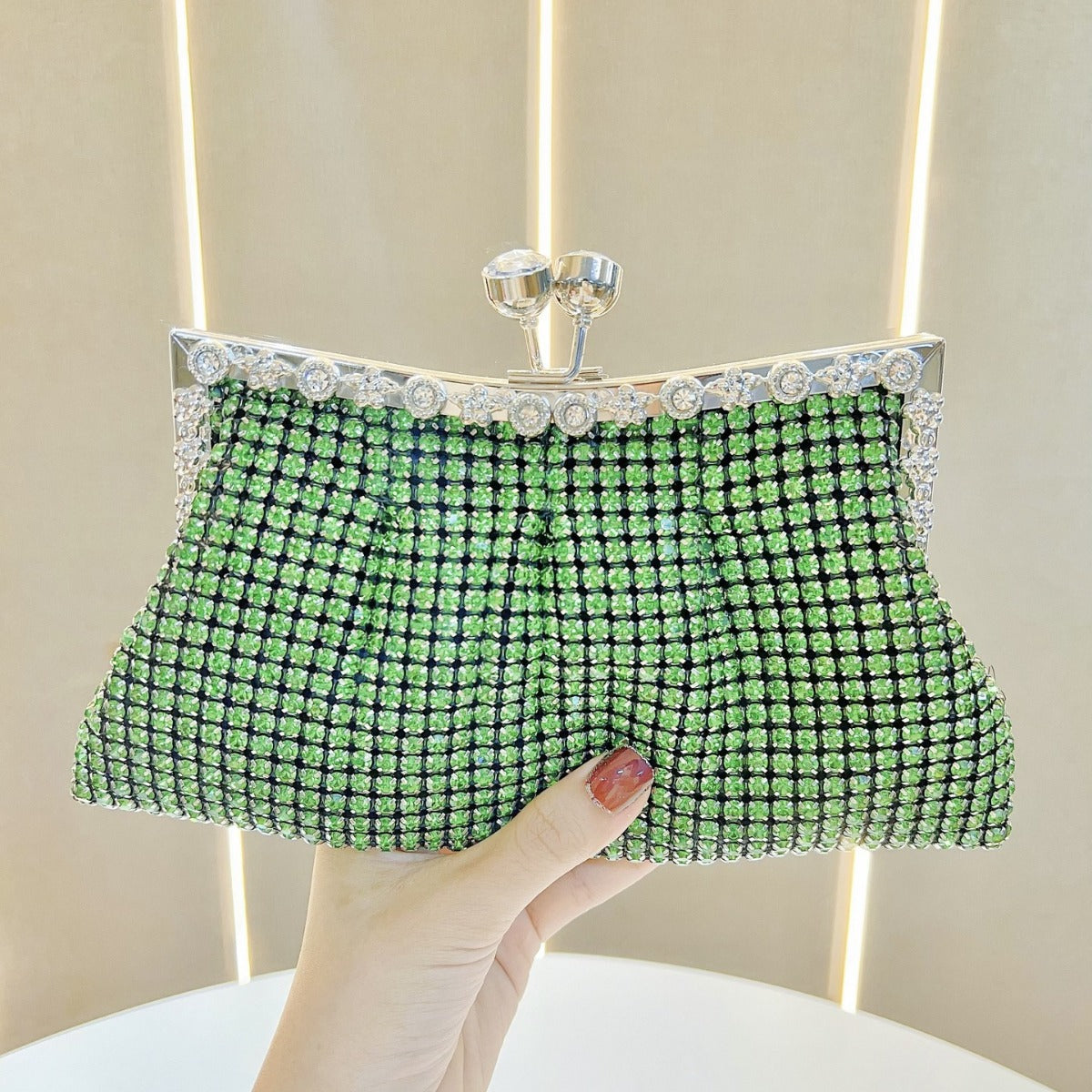 Glitzernde Kristall-Clutch