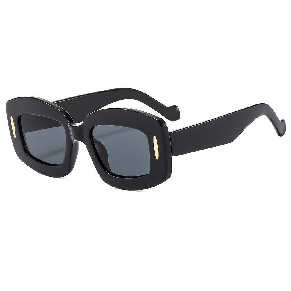 Damen Modische quadratische Sonnenbrille mit trendigem Rahmen Brehn