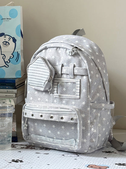 Stilvoller Mehrfach-Taschen Klar-Panel Rucksack Brehn
