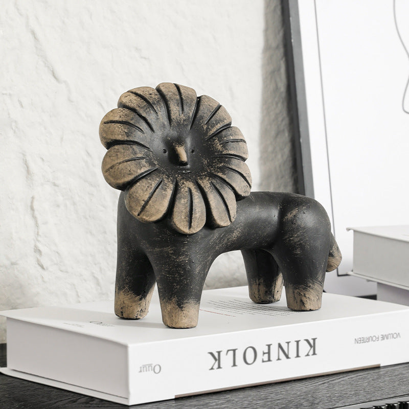 Künstlerische Löwenfigur Skulptur