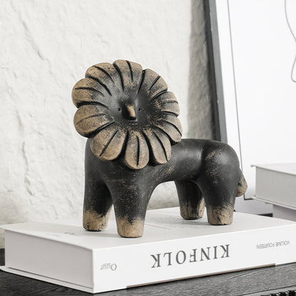 Künstlerische Löwenfigur Skulptur