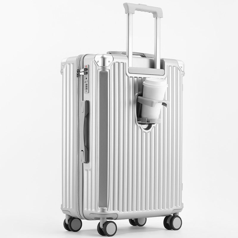 Unisex reisetauglicher Hartschalenkoffer mit integriertem Getränkehalter Brehn
