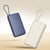 Kompakte Slim tragbare power bank mit dualen Schnelllade-USB-C-Anschlüssen und strapazierfähigem Lanyard Brehn