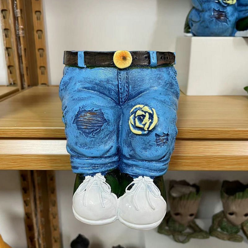 Dekorative Pflanzfigur im Jeans-Look Brehn