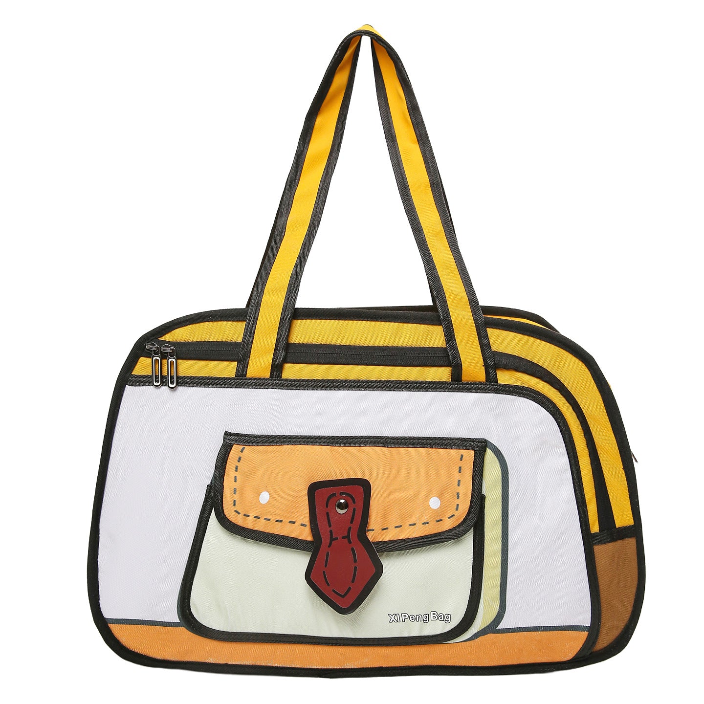Verspielte Grafik Reise Tasche