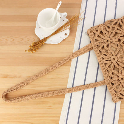 Handtasche Aus Kunstvollem Makramee mit Floralen Details Brehn
