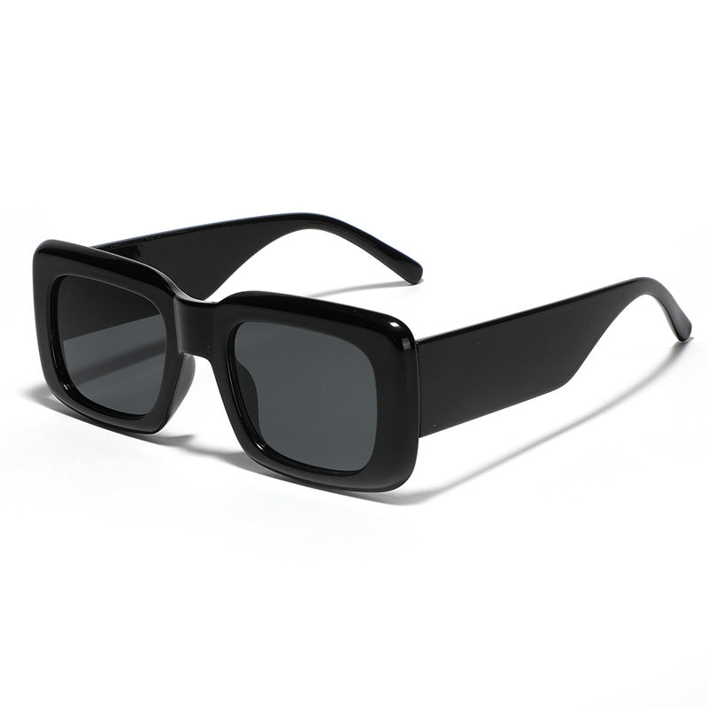 Damen moderne quadratische Sonnenbrille mit farblich abgestimmtem Muster Brehn