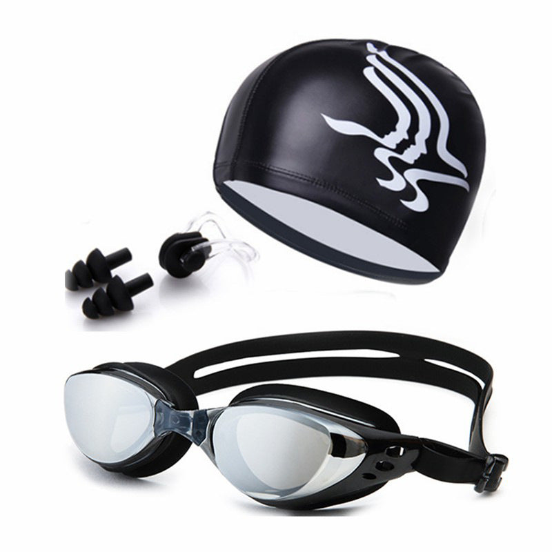 Schwimmset mit Hydrodynamischer Schwimmbrille und Badestrumpf Brehn