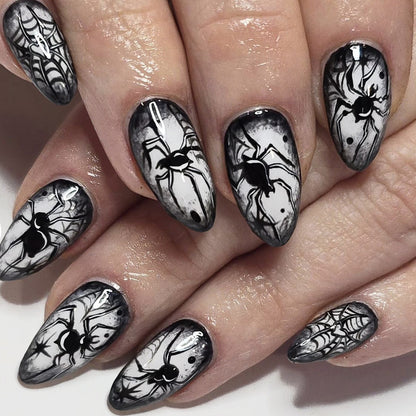 Halloween-Themen-Spinnen-Design Druck-Nägel
