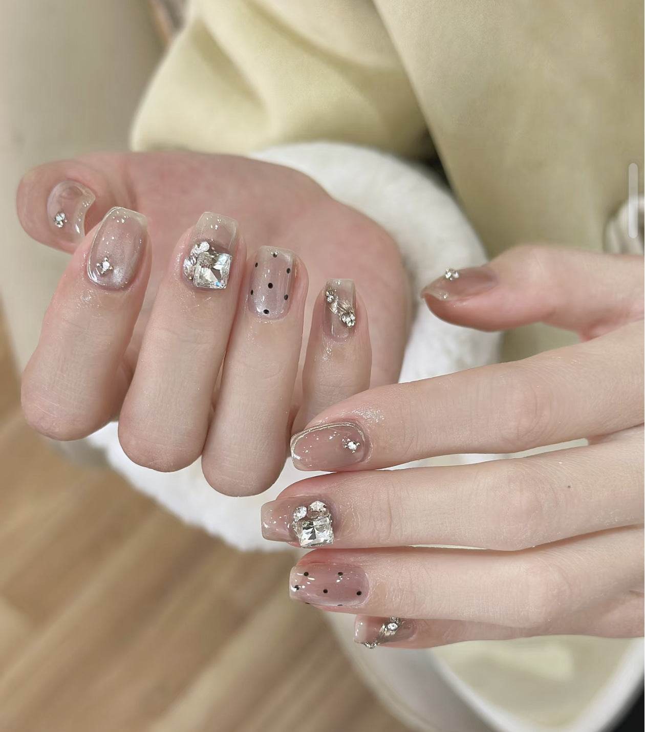 Niedliches Bären-Thema Press-On Nagelset Brehn